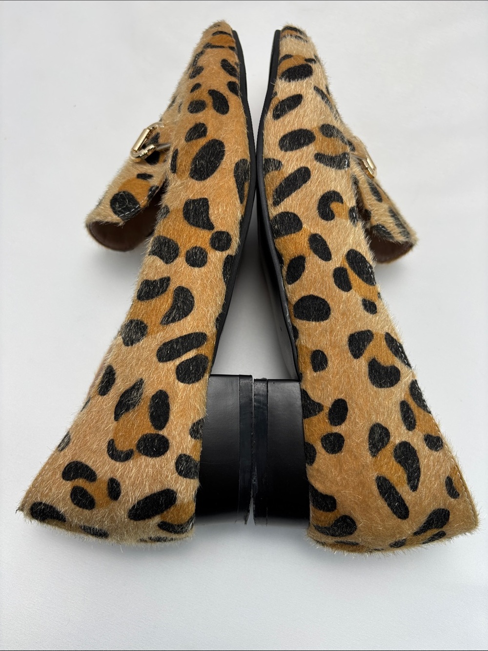 Women’s Sz39/8-8.5 Leopard Gold Accent Pointy Toe Loafers Fast Fashion #332 - Picture 5 of 8